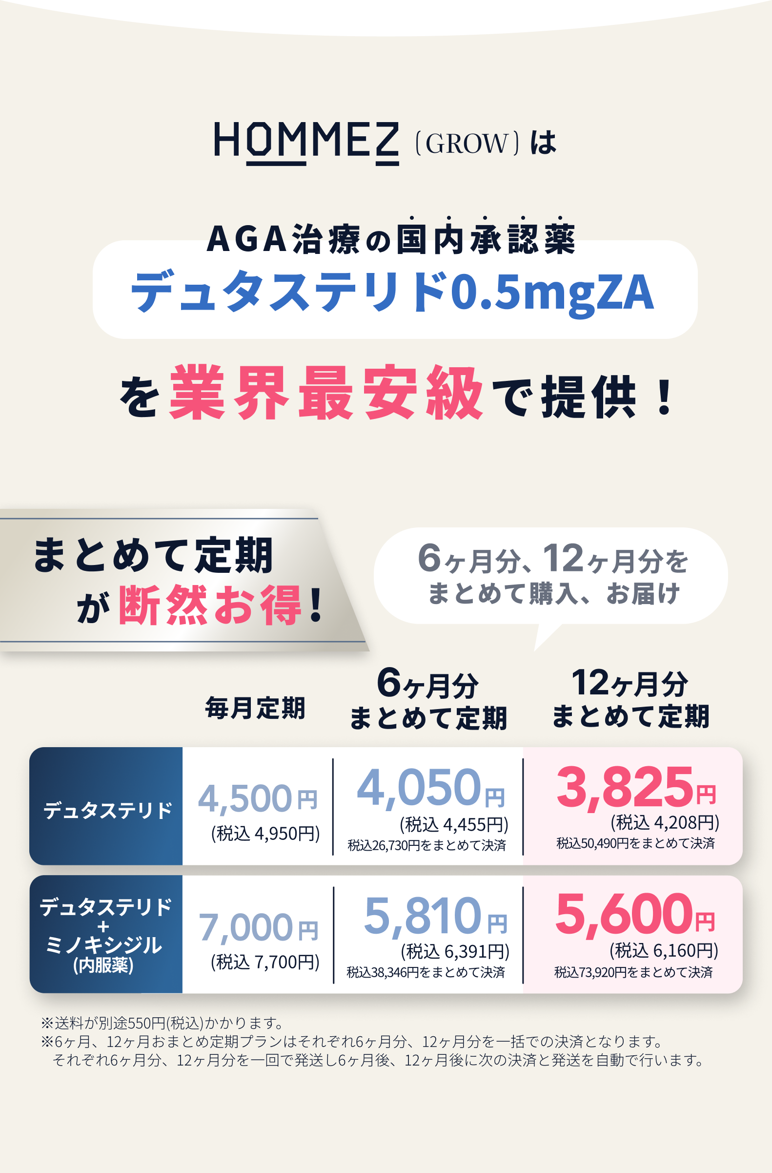 一番人気のAGA治療プラン